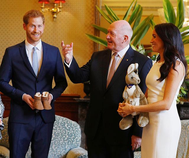 The royals were thrilled with their fluffy new addition.