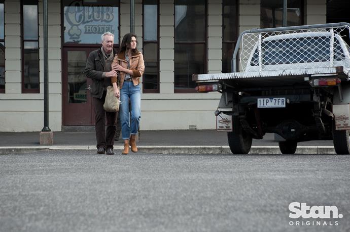 Bryan Brown as Ray Reed and Phoebe Tonkin as Young Gwen