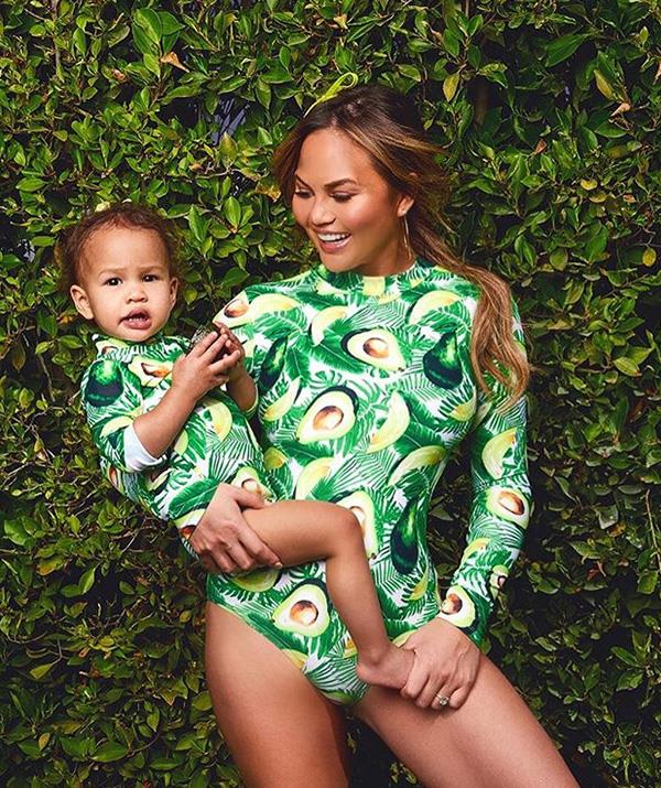 Chrissy Teigen often gets real about the perils of parenting on Instagram, but this pic of her and daughter Luna is simply avo-dorable! *(Image: Instagram / @chrissyteigen)*