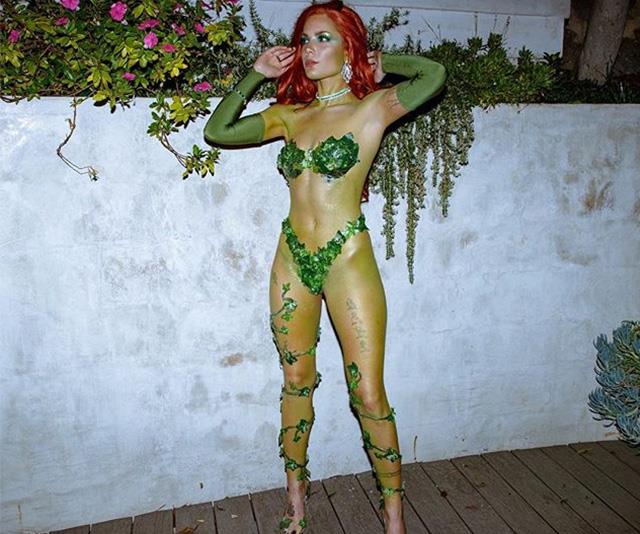 Singer Halsey has taken things to the next level in this year's costume (or lack thereof!). *(Image: Instagram / @iamhalsey)*