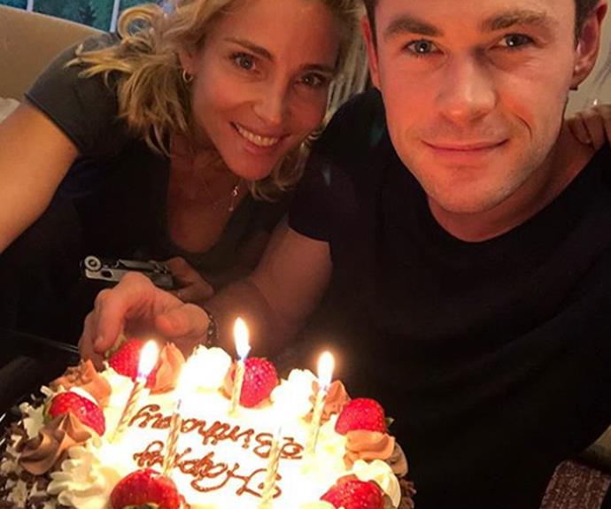Even Hollywood stars have awkward moments. Chris revealed on Instagram that shortly after this photo was taken for his birthday, "my son viciously attacked me from behind (due to his ninja training) and slammed my face into the flaming candles." Ouch!