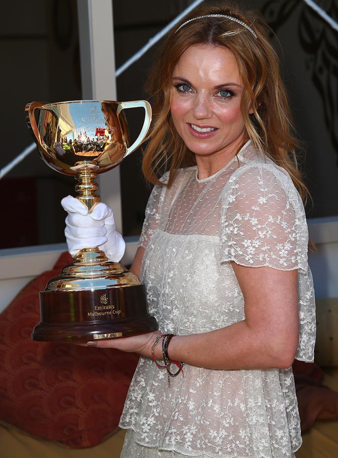Geri Halliwell at Melbourne Cup in 2013.