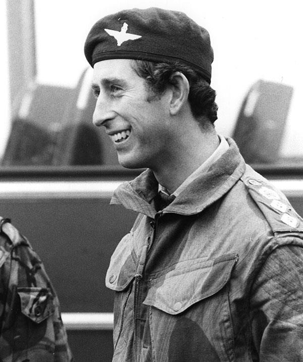 As well as his tireless work to help build a sustainable future, Prince Charles is a decorated serviceman, having worked in the Royal Air Force and Royal Navy. Here, Charles completes his Parachute training as Colonel-in-Chief of the Parachute Regiment at RAF South Cerney in 1978. *(Image: Getty)*