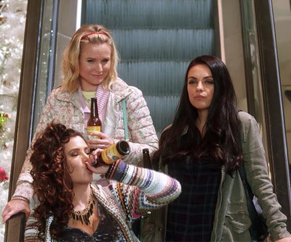 ***A Bad Mom's Christmas* (2017, Stan)**
<br><br>
Not your average festive flick, *Bad Moms 2* follows tired, overworked mothers Amy (Mila Kunis), Kiki (Kristen Bell) and Carla (Kathryn Hahn) as they navigate the holiday season. Christmas only gets more chaotic when their own parents arrive!