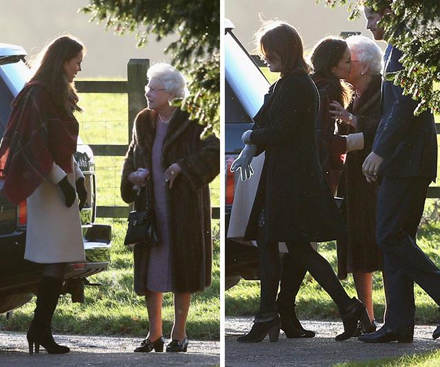 Kisses for The Queen! We love seeing the Royal Family interact with one another and this touching exchange between Catherine and Her Majesty has to be one of our favourites.
