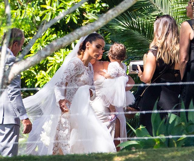 Mr and Mrs Bachie! Snezana stunned in her Pallas Couture lace gown as she wed Sam Wood in a stunning Byron Bay ceremony. (Image: Media Mode) [Check out all the amazing new wedding photos here!](https://www.nowtolove.com.au/reality-tv/the-bachelor-australia/sam-wood-snezana-markoski-wedding-52733|target="_blank")
