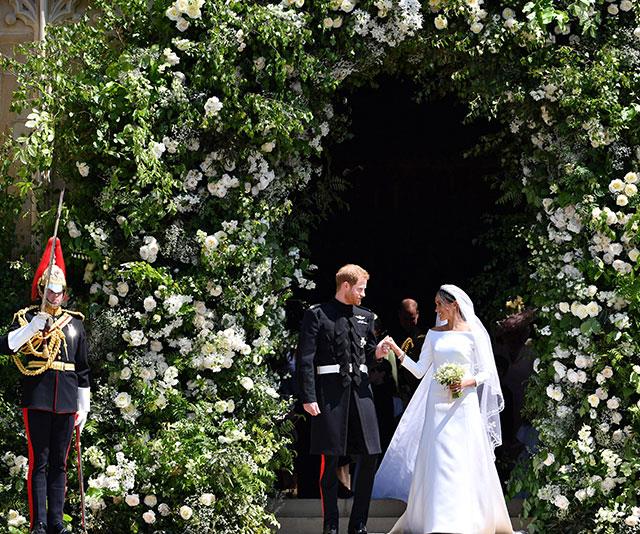 Close to their hearts: Harry and Meghan tied the knot at St George's Chapel, Windsor in May. *(Image: Getty)*