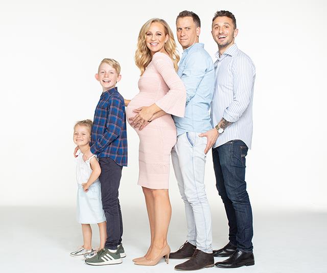 Carrie and her family participated in an [unconventional pregnancy photo shoot](https://www.nowtolove.com.au/parenting/celebrity-families/carrie-bickmore-pregnancy-photo-shoot-52385|target="_blank") with her radio co-host, Tommy Little.
