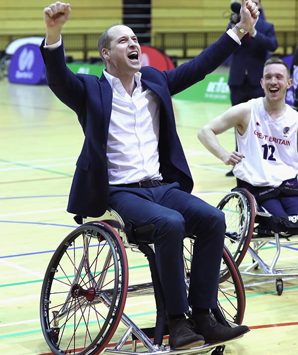 This image of a triumphant Prince William playing wheelchair basketball in March is a beautiful reflection of the special moments that come with the royals' numerous public engagements. *(Image: Chris Jackson / Getty Images)*