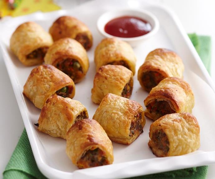 **Vegetable sausage rolls**
<br><br>
Vegetarians shouldn't have to miss out on Australia Day! You can use old, limp veggies sitting at the back of your fridge for these. 
<br><br>
See the full *Australian Women's Weekly* recipe [here.](https://www.womensweeklyfood.com.au/recipes/vegetable-sausage-rolls-18649|target="_blank") 