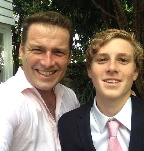 Karl's son Jackson confirms he only popped into the reception. *(Image: Karl Stefanovic Instagram)*