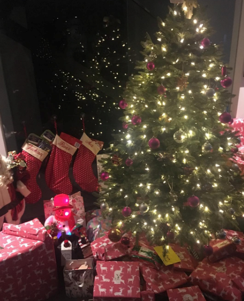 Meanwhile Cass Thorburn had 12 people over for the big day and it looks like Santa treated her three children Jackson, Ava and River very well. *(Image: Instagram @cassthorburn)*