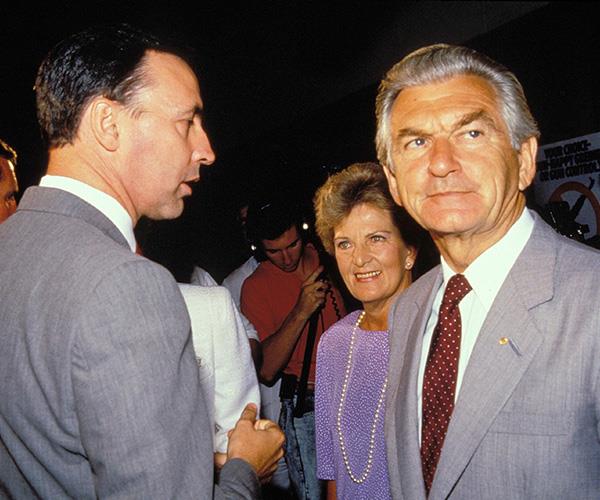 Bob Hawke and Paul Keating's feuding continued until Hawke's passing. *(Image: Getty Images)*