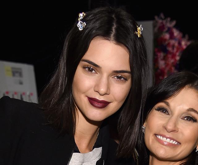 Kendall Jenner looks heavenly with these raised floral clips. *(Image: Getty)*