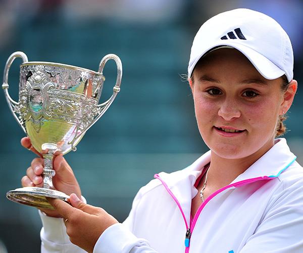 15 year-old Ash after beating Russian player Irina Khromacheva during the 2011 Wimbledon Girls' Singles final. *(Image: Getty Images)*