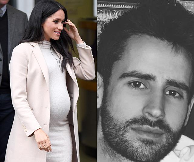 Hello Christian! Meghan Markle's new press secretary has caught the attention of many. (Images: Getty (L), Facebook (R))