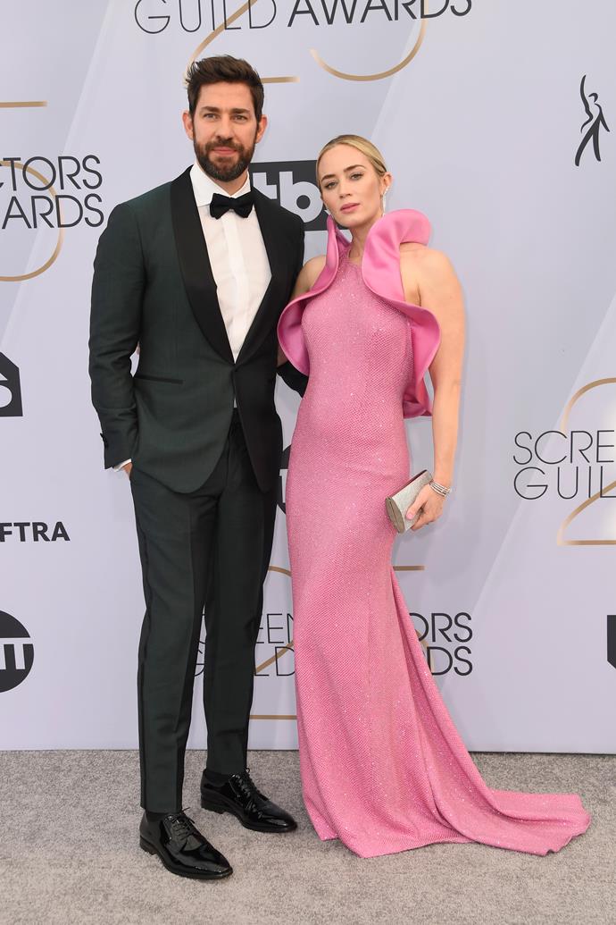 Hollywood's most adored couple John Krasinski and Emily Blunt get our vote for the best dressed duo of the night.