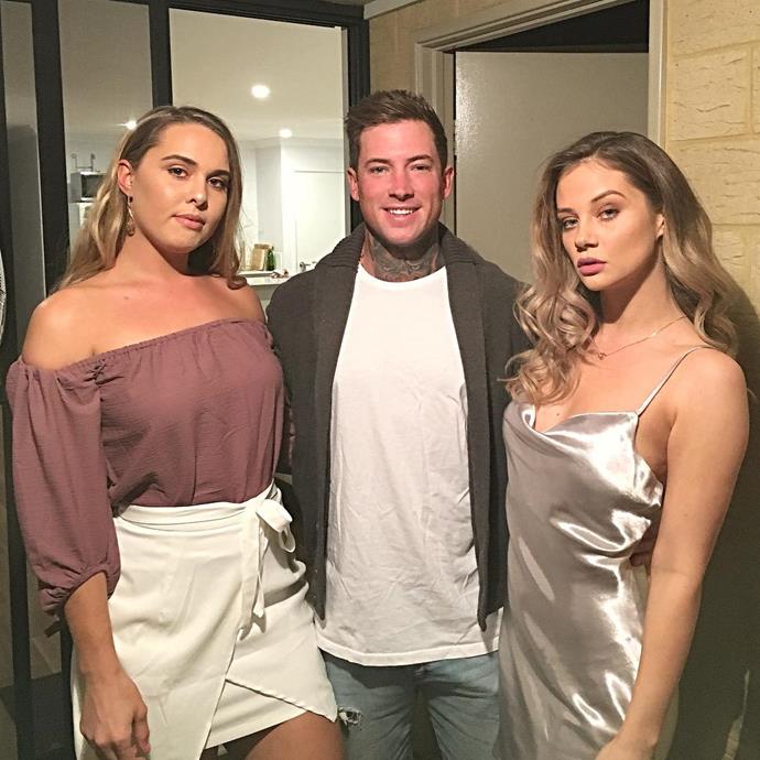 Pictured here with Jessika (right) and a friend. *(Image: Instagram)*