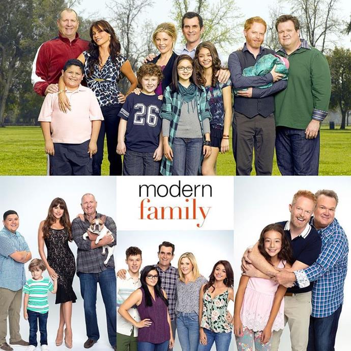 The cast even did their own 10 Year Challenge picture! *(Image: Instagram @abcmodernfam)*