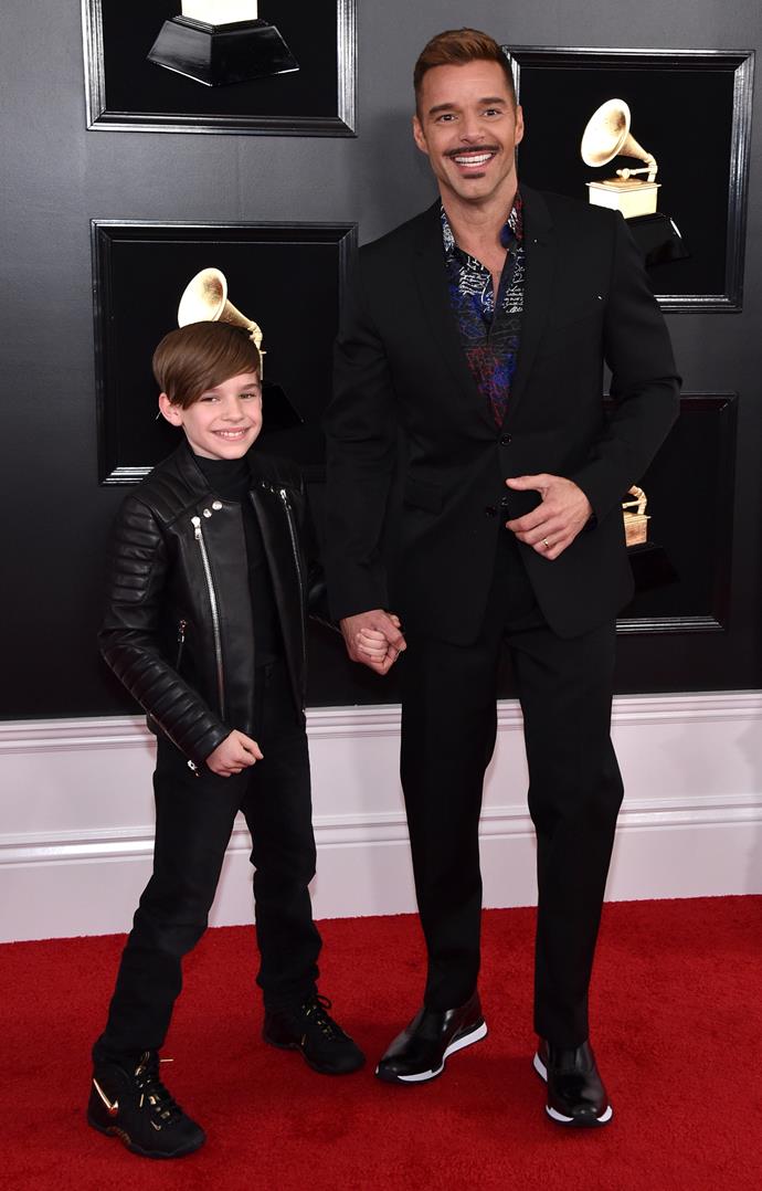 And he brought a very special guest -his adorable son Matteo! *(Image: Getty)*