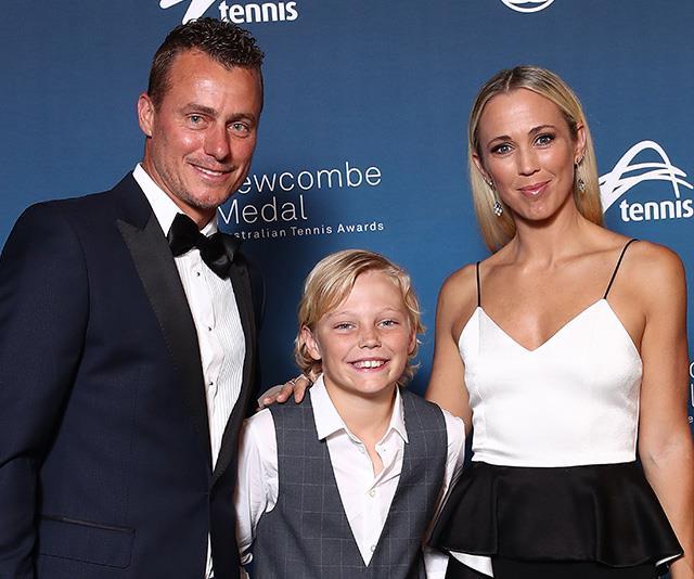 The apple seriously doesn't fall far in the Hewitt family, and while Mia and Ava are Bec's mini-mes Cruz is a carbon copy of Lleyton. *(Image: Getty)*