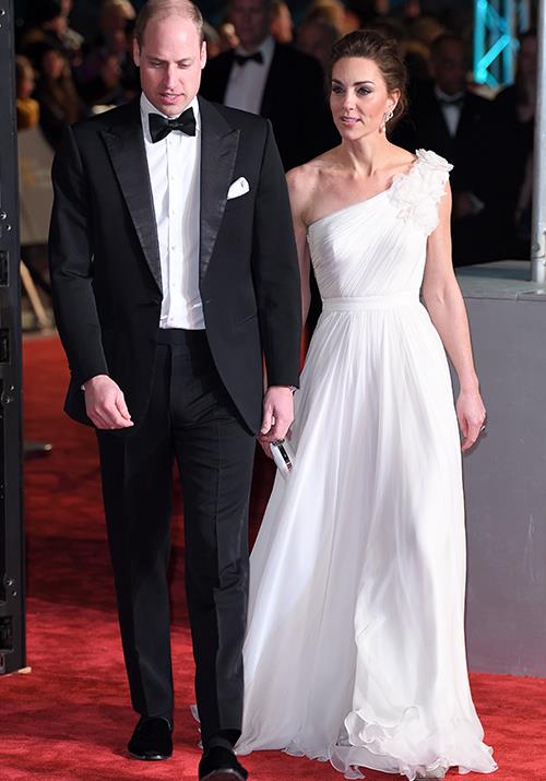 Kate kicked things off in style this year by attending the 2019 BAFTA Awards in a beautiful one-shoulder gown by Sarah Burton for Alexander McQueen - and Prince William didn't look so bad either!