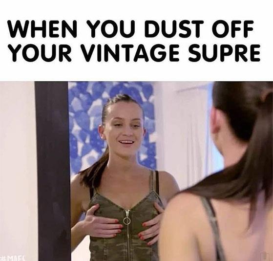 Naturally, it didn't take long for a deluge of memes to be created in homage of Ines' Supré dress. *(Image: @mafsfunny Instagram)*
