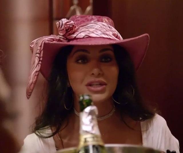 Hats off to Martha! After she donned this [pink monstrosity to the girls' night,](https://www.nowtolove.com.au/reality-tv/married-at-first-sight/married-at-first-sight-martha-hat-54230|target="_blank") she became the number-one trending topic in Australia. *(Image: Channel Nine)*