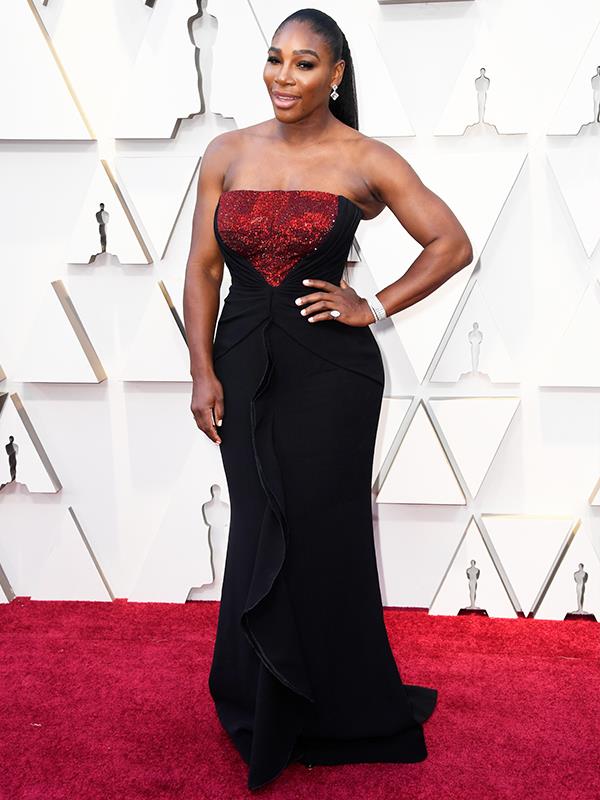 Game, set, match! Tennis legend and mum-of-one Serena Williams is classy and elegant in an Armani Privé gown as she takes on the red carpet.