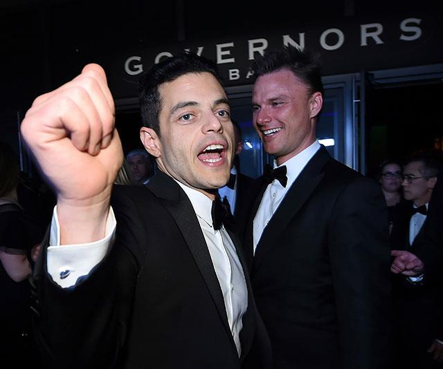Rami has a boogie at the Governors Ball. *(Image: Getty)*