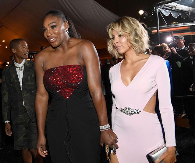 Serena Williams, who presented an award earlier in the night, makes her way into the Governors Ball. *(Image: Getty)*
