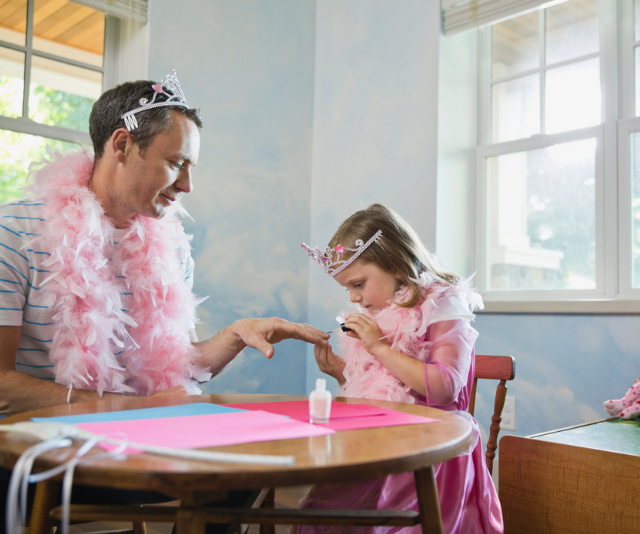 **Dress ups:** You don't need to spend a lot on fancy dress. Letting the kids go wild in mum and dad's wardrobes is often enough to set off a whole raft of adventurous, imaginative play.  *Image: Getty.*