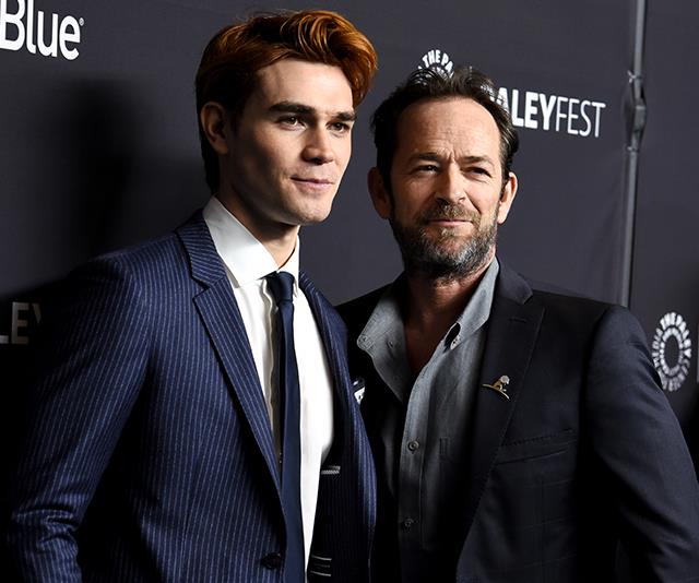In another blockbuster TV hit, Luke took on the role of Fred Andrews in The CW's *Riverdale* in 2016. Starring as the father to main character Archie (played by KJ Apa) the young Kiwi actor was thrilled to work alongside the small-screen legend. *(Image: Getty)*
