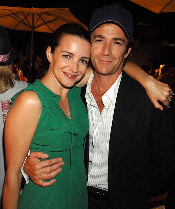 Perry was pictured with Kristin Davis at a 2007 event for his television show *John From Cincinnati*. *(Image: Getty)*