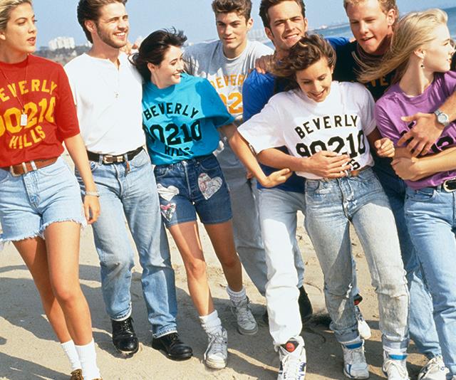 In 1990, Perry got his big break starring as heartthrob Dylan McKay on *Beverly Hills 90210*. He and his co-stars would go on to enjoy wild success as the TV show grew to iconic 90s fame. *(Image: Getty)*