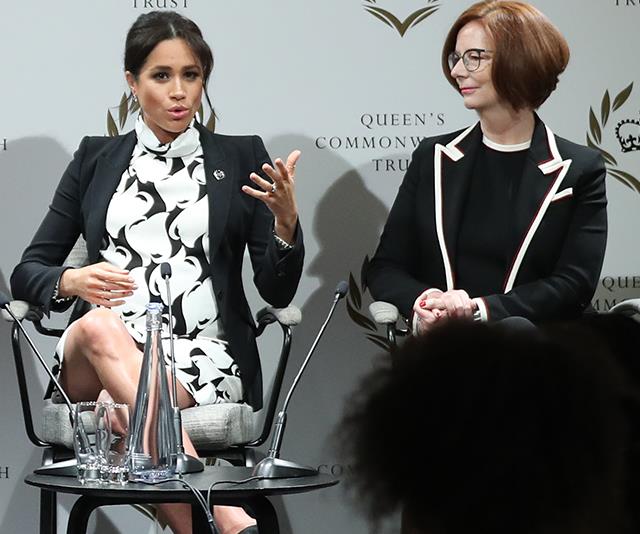 Speaking animatedly on a range of topics relating to women's rights, Meghan discussed what gender equality really means to her.
<br><br>
"Having men part of that conversation saying there's nothing threatening about a women coming up to the same level, it's our safety in numbers, this is our power and our strength as a team," she remarked. 
<br><br>
**Watch more in the video below!**