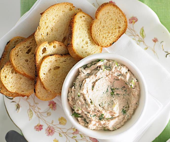 **Tuna dip**
<br><br>
Don't be fooled by the list of simple ingredients. This tuna dip never fails to be a winner. Serve with a crusty, sliced baguette, or crispy corn chips and watch it disappear.
<br><br>
See the full *Australian Women's Weekly* recipe [here](https://www.womensweeklyfood.com.au/recipes/tuna-dip-18041|target="_blank"). 