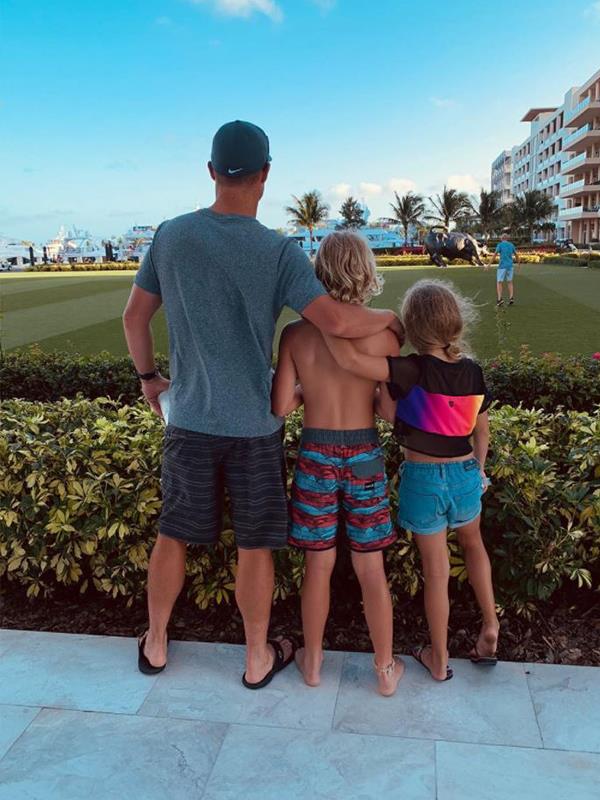 Ava's Instagram also shared this cute family snap with her dad Lleyton and big brother Cruz. *(Image: Instagram @avasydneyofficial)*
