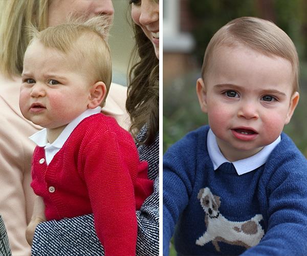 When George was Louis' age, he was the spitting image of his younger brother. *(Images: L-R Getty Images/Chris Jackson/Getty)*