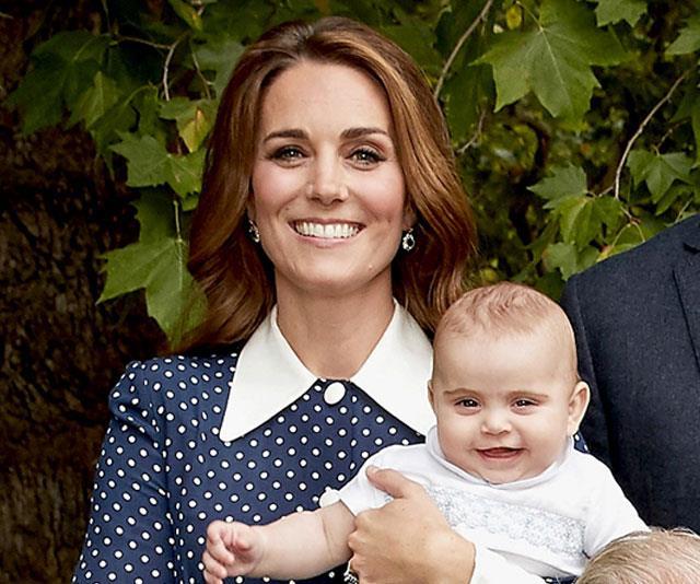 The young Prince looked cute-as-a-button with mum Kate as they both shared dazzling smiles for the camera.