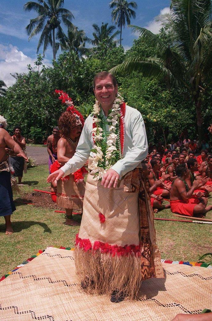 One of Tim's favourite moments was when Prince Andrew did an impromptu hula dance! *(Image: Tim Rooke/Shutterstock)*