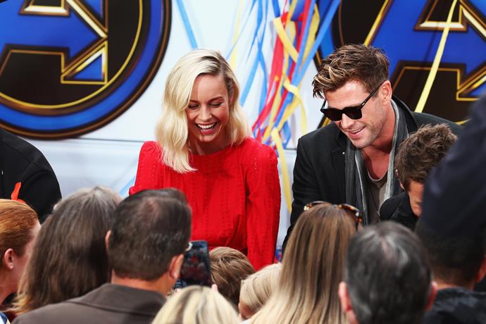 Brie and Chris have been travelling together for *Avengers: End Game*. *(Source: Getty Images)*