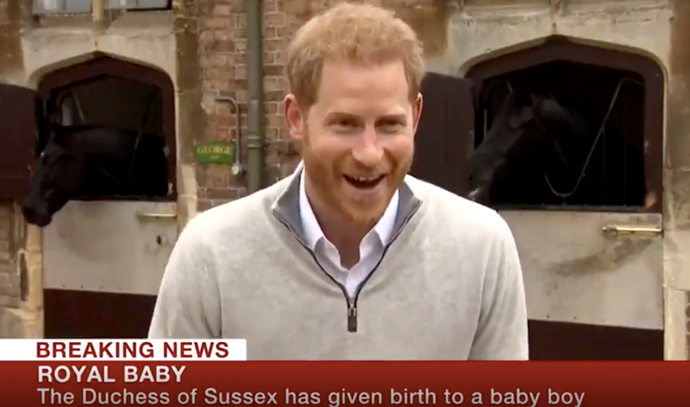Prince Harry has shared a beautifully candid statement about the birth of his Royal Baby boy! *(Image: Twitter)*