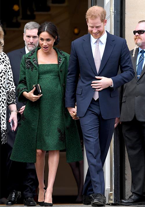 Meghan's maternity style was coveted by royal fanatics. *(Image: Getty)*