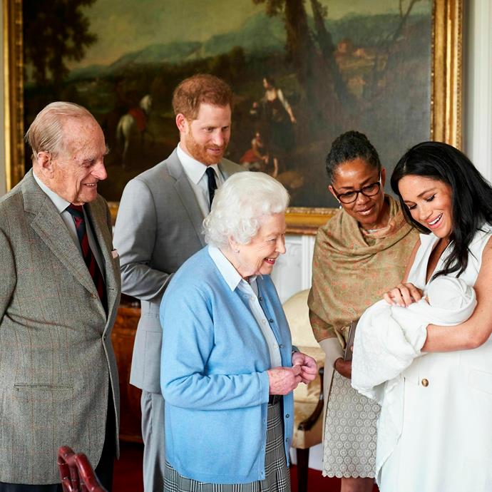 This incredible image of the royal family marks an historic moment. *(Image: Chris Allerton/ AP/ SussexRoyal)*