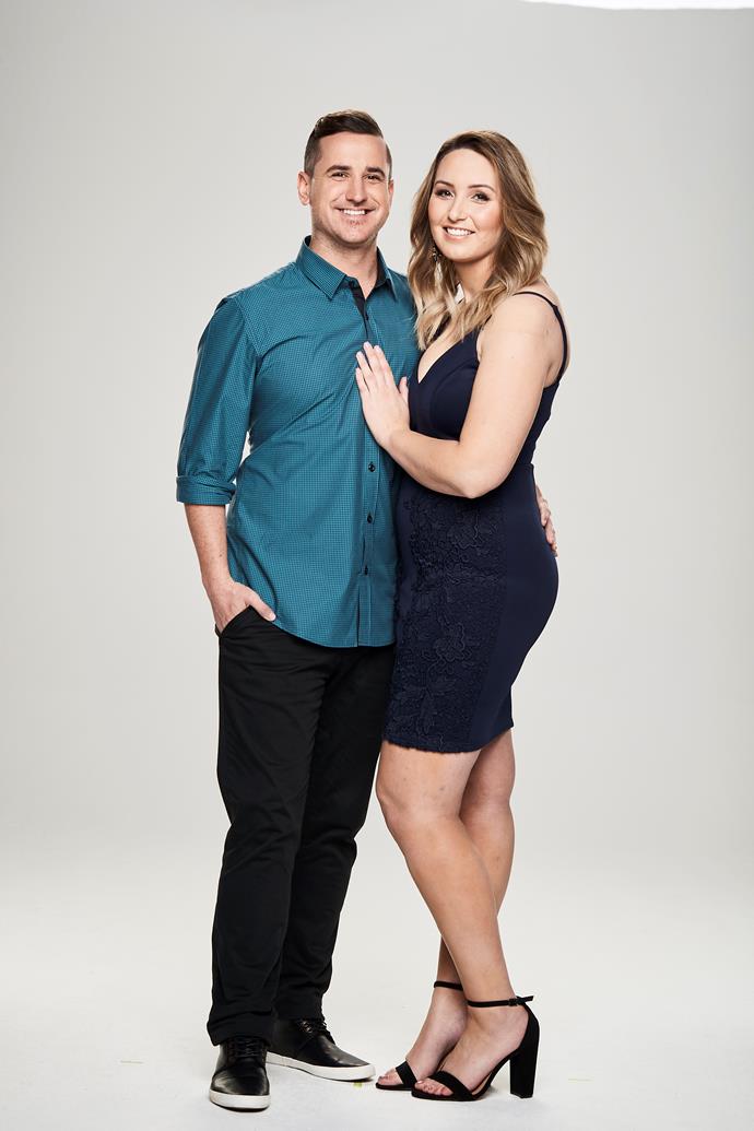 **MARCUS & AIMEE**
<br><br>
Like Ross and Rachel from Friends, these two have been on-again and off-again over the course of their 12 month relationship. Marcus is described as a man-child, while Aimee is apparently 'inflexible.'
<br><br>
As a mum of two boys, Aimee wants an equal partner who she can rely on. 
<br><br>
"Marcus being immature at times and joking around does make it feel like I have a
third child," Aimee says.
<br><br>
Can he grow up in the experiment?