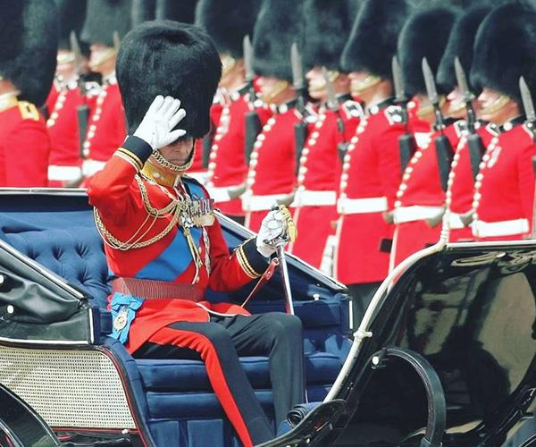 Prince Andrew also took to Instagram to wish his father a happy birthday with this snap of the Duke of Edinburgh in his Grenadier Guards finery.