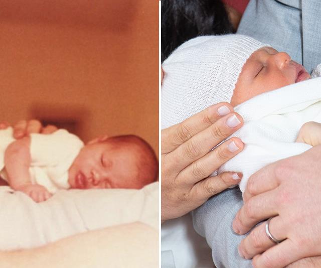 But at his first photo call, the peaceful little royal looked a lot like his mum Duchess Meghan when she was around a similar age.