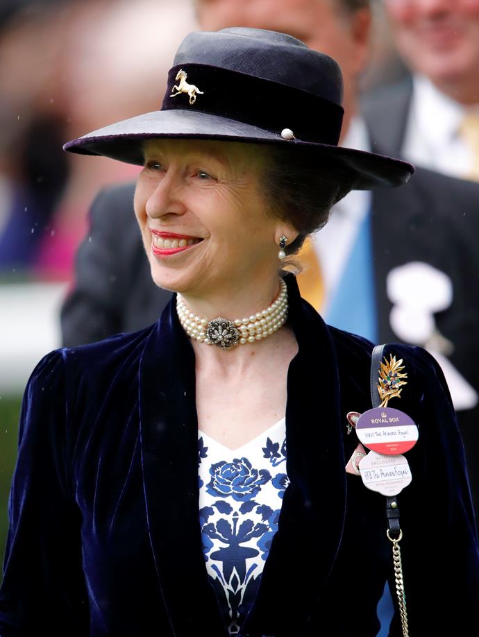 Spot the twinning moment - Princess Anne's pearl-layered necklace was rather reminiscent to Camilla's statement accessory!