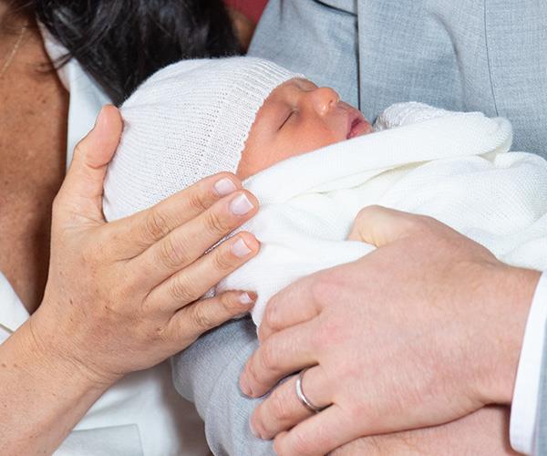Our first look at baby Archie included a small peek at his heavenly little face!